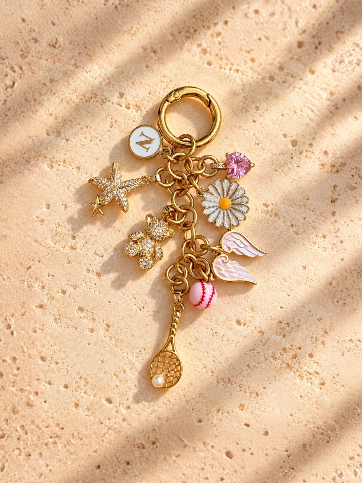 Court Angel — Kişiselleştirilebilir | Bag Charm Keychain